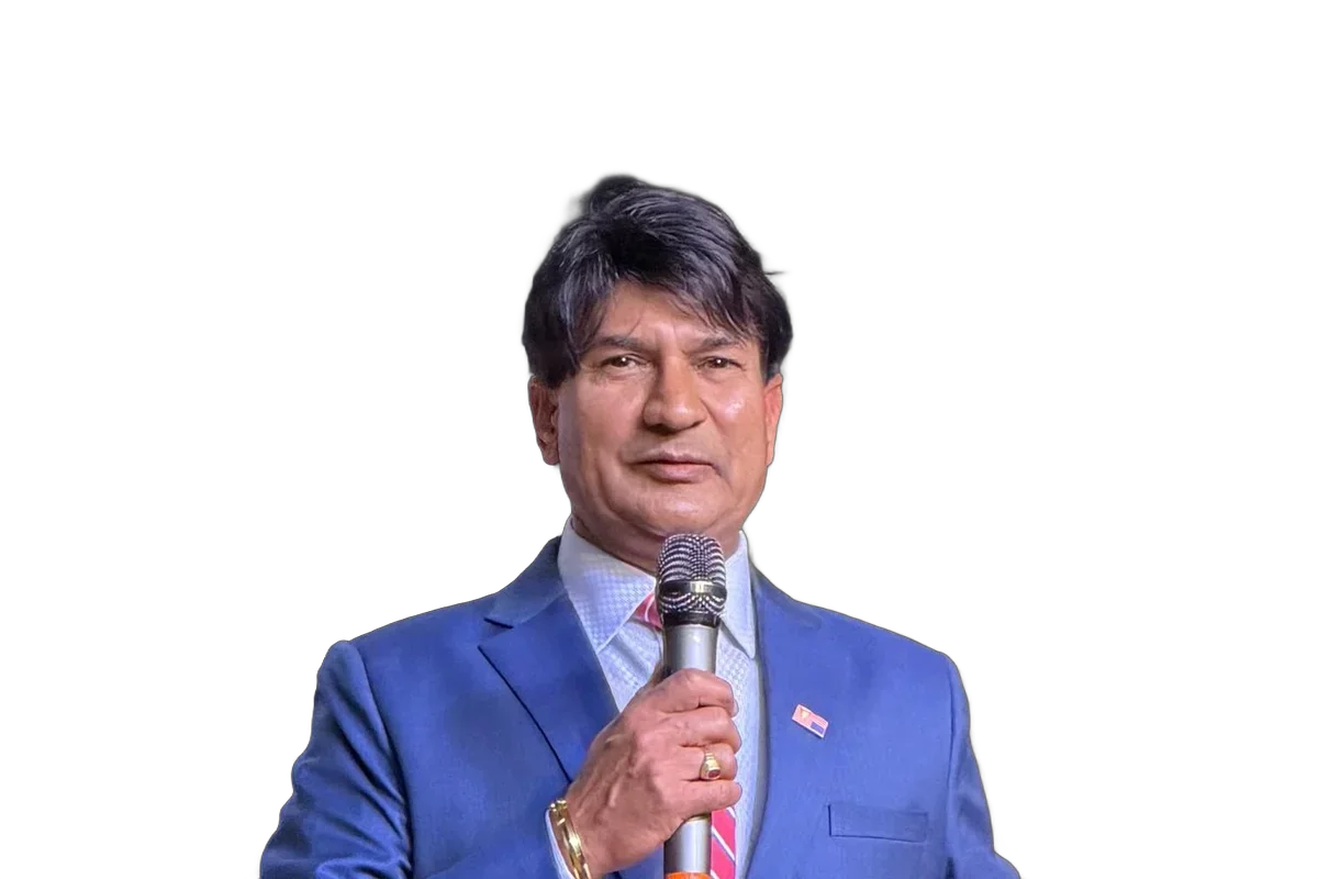 Close-up of Shivraj Singh addressing an audience